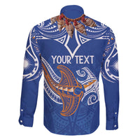 Yokwe Marshall Islands Personalized Family Matching Off The Shoulder Long Sleeve Dress and Hawaiian Shirt Jemenei Day - Seashell Necklace LT7 - Polynesian Pride