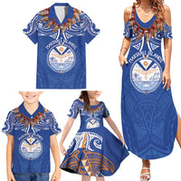 Yokwe Marshall Islands Personalized Family Matching Summer Maxi Dress and Hawaiian Shirt Jemenei Day - Seashell Necklace LT7 - Polynesian Pride