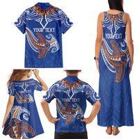 Yokwe Marshall Islands Personalized Family Matching Tank Maxi Dress and Hawaiian Shirt Jemenei Day - Seashell Necklace LT7 - Polynesian Pride