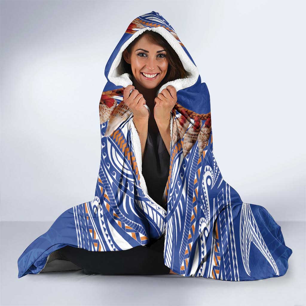 Yokwe Marshall Islands Personalized Hooded Blanket Jemenei Day - Seashell Necklace LT7 - Polynesian Pride