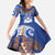 Yokwe Marshall Islands Personalized Kid Short Sleeve Dress Jemenei Day - Seashell Necklace