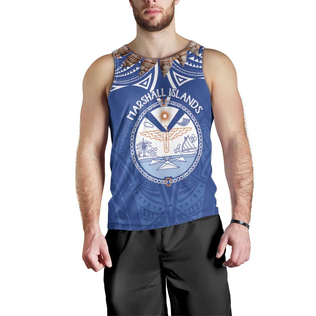Yokwe Marshall Islands Personalized Men Tank Top Jemenei Day - Seashell Necklace LT7 - Polynesian Pride