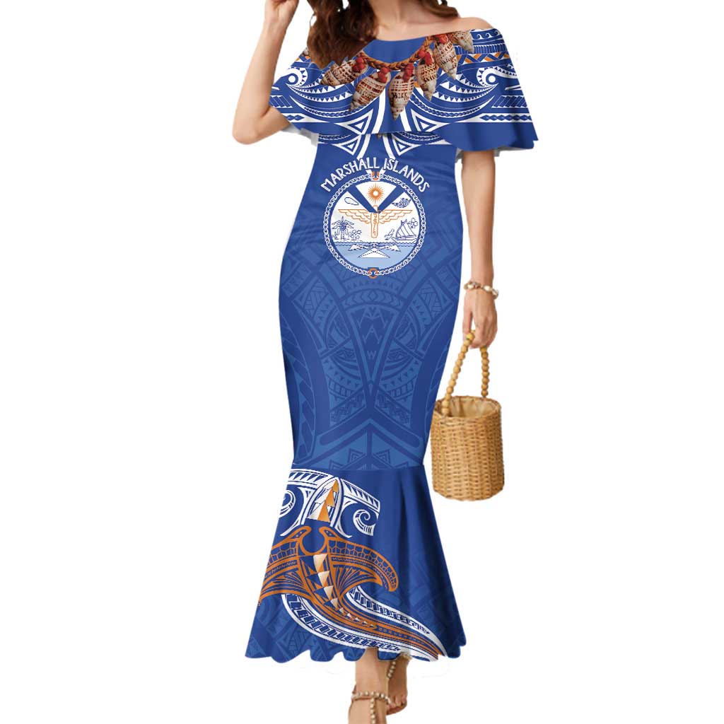 Yokwe Marshall Islands Personalized Mermaid Dress Jemenei Day - Seashell Necklace
