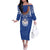 Yokwe Marshall Islands Personalized Off The Shoulder Long Sleeve Dress Jemenei Day - Seashell Necklace