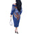 Yokwe Marshall Islands Personalized Off The Shoulder Long Sleeve Dress Jemenei Day - Seashell Necklace