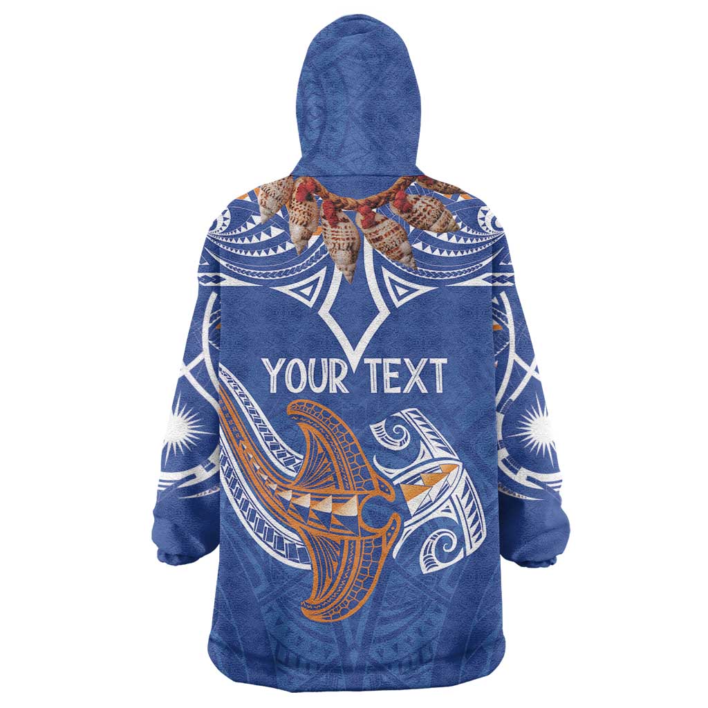Yokwe Marshall Islands Personalized Wearable Blanket Hoodie Jemenei Day - Seashell Necklace