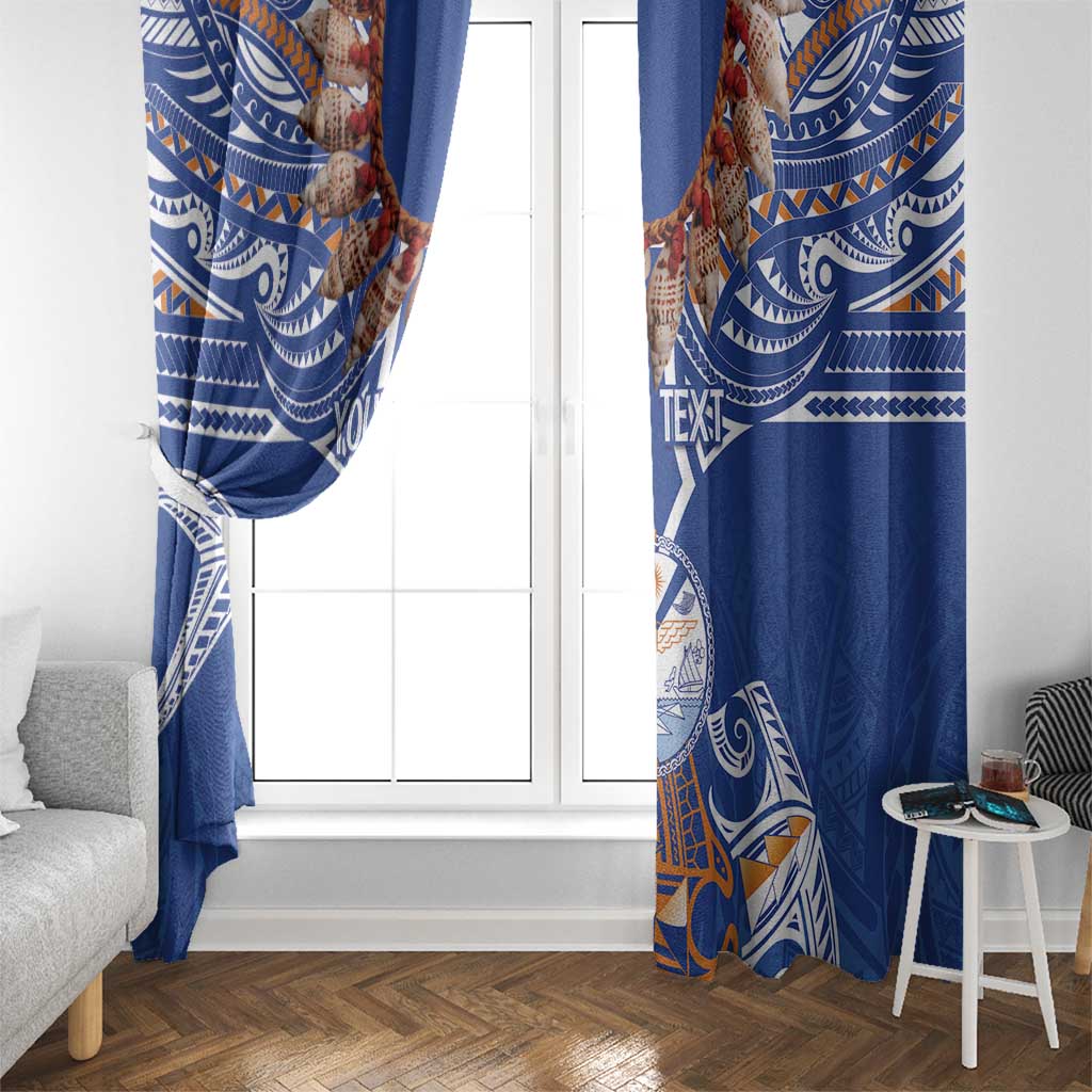 Yokwe Marshall Islands Personalized Window Curtain Jemenei Day - Seashell Necklace