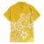 Hawaii Family Matching Outfits Polynesia Summer Maxi Dress And Shirt Family Set Clothes Plumeria Yellow Curves LT7