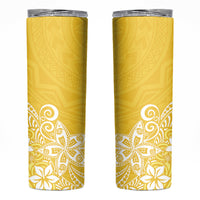 Hawaii Skinny Tumbler Plumeria Yellow Curves