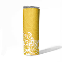 Hawaii Skinny Tumbler Plumeria Yellow Curves