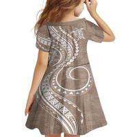 Hawaii Family Matching Outfits Polynesian Pride Summer Maxi Dress And Shirt Family Set Clothes Turtle Hibiscus Luxury Style - Beige LT7 - Polynesian Pride