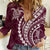Polynesian Pride Women Casual Shirt Turtle Hibiscus Luxury Style - Champagne LT7 Female Champagne - Polynesian Pride
