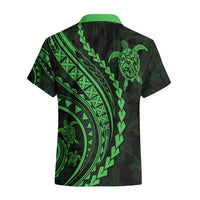 Polynesian Pride Hawaiian Shirt Turtle Hibiscus Luxury Style - Green LT7 - Polynesian Pride