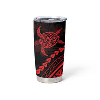 Polynesian Pride Tumbler Cup Turtle Hibiscus Luxury Style - Rose
