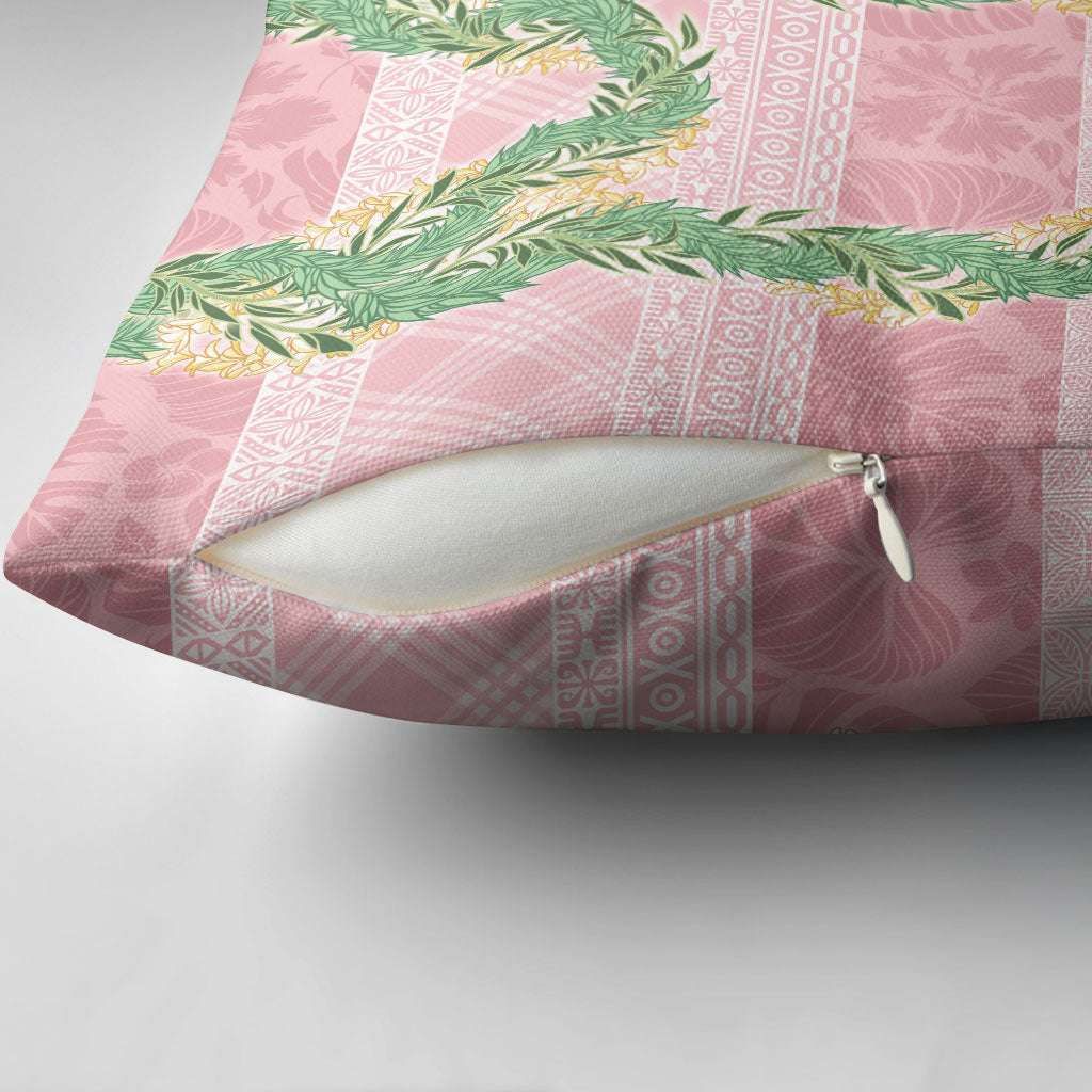 Hawai'i Paniolo Maile Twisted Lei Pillow Cover Dusty Rose LT7 - Polynesian Pride