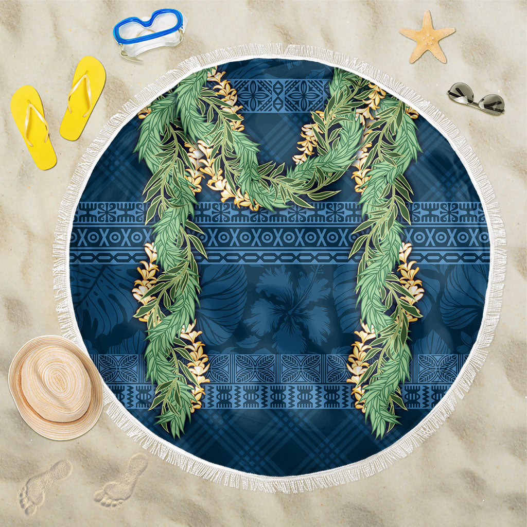 Hawai'i Paniolo Maile Twisted Lei Beach Blanket Cobalt Blue