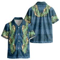 Hawai'i Paniolo Maile Twisted Lei Kid Hawaiian Shirt Cobalt Blue LT7 - Polynesian Pride