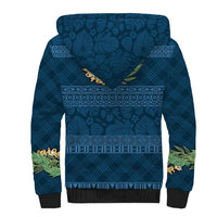 Hawai'i Paniolo Maile Twisted Lei Sherpa Hoodie Cobalt Blue LT7 - Polynesian Pride