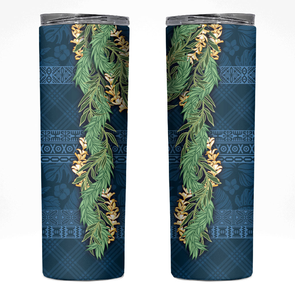 Hawai'i Paniolo Maile Twisted Lei Skinny Tumbler Cobalt Blue LT7 Cobalt Blue - Polynesian Pride