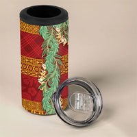 Hawai'i Paniolo Maile Twisted Lei 4 in 1 Can Cooler Tumbler Hilo Royal Red LT7 - Polynesian Pride