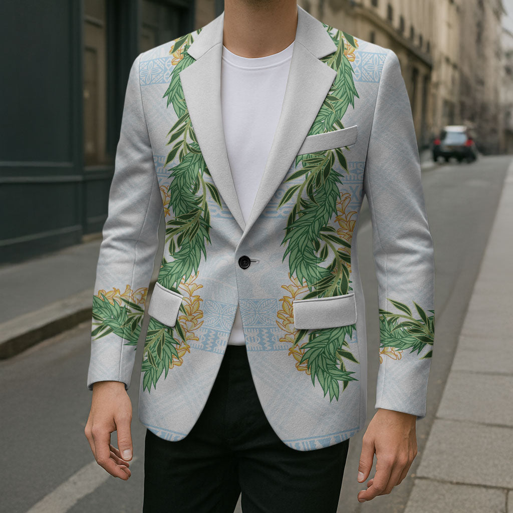 Hawai'i Paniolo Maile Twisted Lei Blazer Winter White LT7 - Polynesian Pride