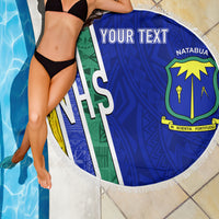 Personalised Fiji Natabua High School Beach Blanket Kaviti Tapa Mix Colors Proud NHS LT7 - Wonder Print Shop