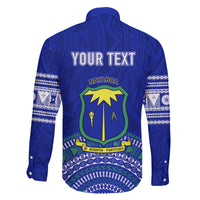 Personalised Fiji Natabua High School Family Matching Off Shoulder Maxi Dress and Hawaiian Shirt Kaviti Tapa Mix Colors Proud NHS LT7 - Polynesian Pride