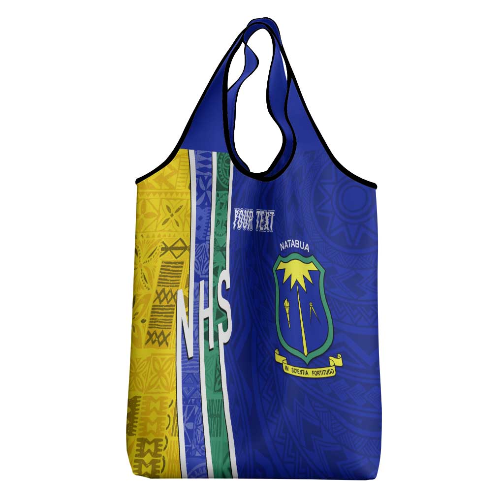Personalised Fiji Natabua High School Grocery Bag Kaviti Tapa Mix Colors Proud NHS LT7 - Polynesian Pride