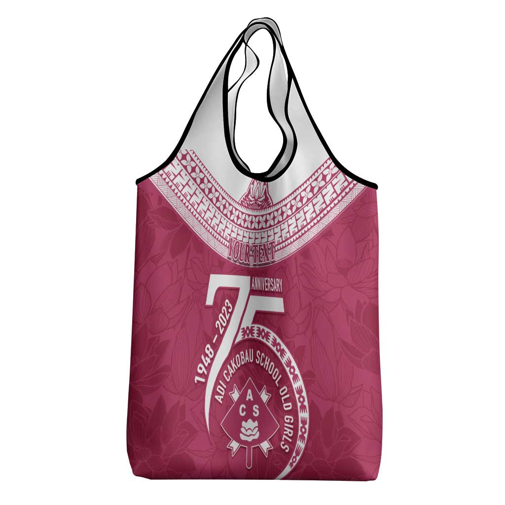 Personalised Fiji Adi Cakobau School Grocery Bag ACS Old Girls Lotus Mix Masi LT7 - Polynesian Pride