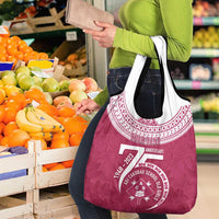 Personalised Fiji Adi Cakobau School Grocery Bag ACS Old Girls Lotus Mix Masi LT7 - Polynesian Pride