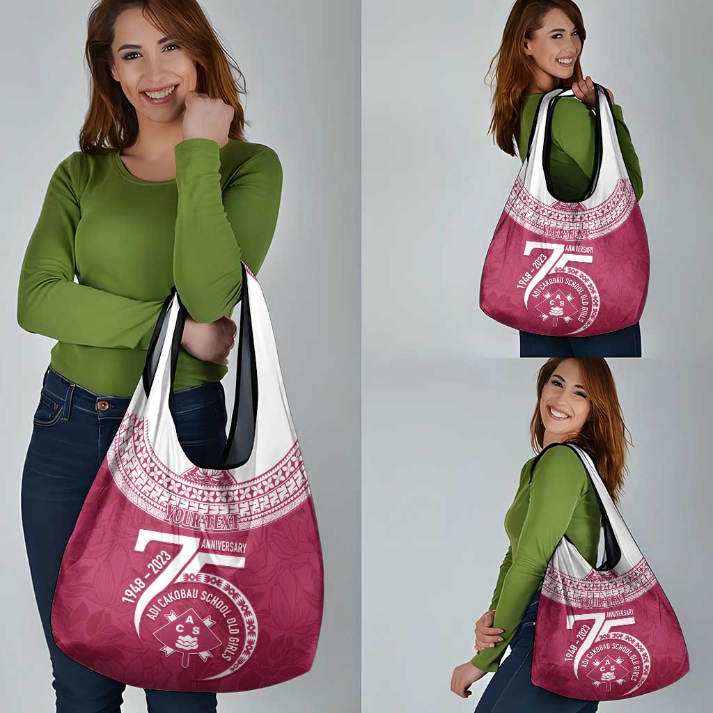 Personalised Fiji Adi Cakobau School Grocery Bag ACS Old Girls Lotus Mix Masi LT7 - Polynesian Pride