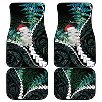 New Zealand Personalised Car Mats Meri Kirihimete Kowhaiwhai Mix Paua Shell - Emerald LT7 - Polynesian Pride