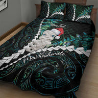New Zealand Personalised Quilt Bed Set Meri Kirihimete Kowhaiwhai Mix Paua Shell - Emerald LT7 - Polynesian Pride