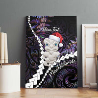 New Zealand Personalised Canvas Wall Art Meri Kirihimete Kowhaiwhai Mix Paua Shell - Amethys LT7 - Polynesian Pride
