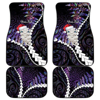 New Zealand Personalised Car Mats Meri Kirihimete Kowhaiwhai Mix Paua Shell - Amethys LT7 - Polynesian Pride