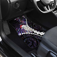 New Zealand Personalised Car Mats Meri Kirihimete Kowhaiwhai Mix Paua Shell - Amethys LT7 - Polynesian Pride