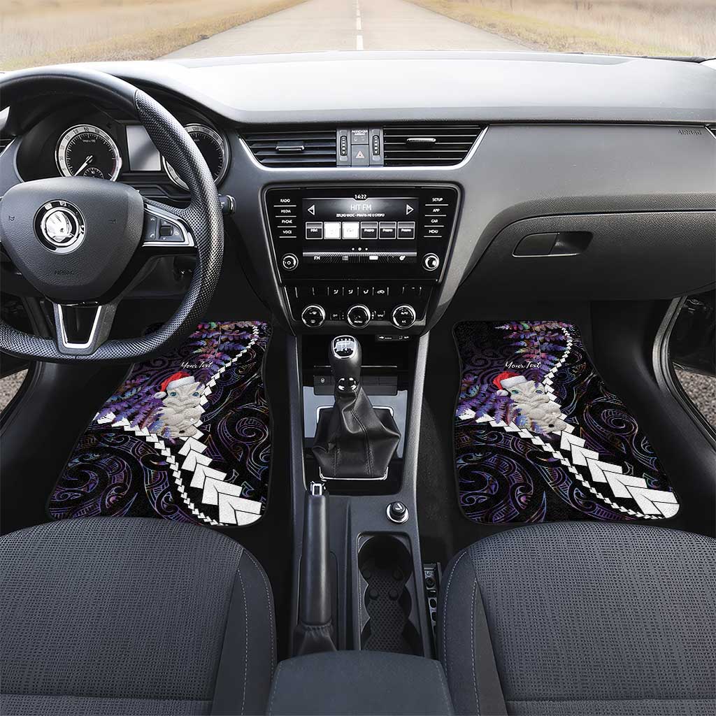 New Zealand Personalised Car Mats Meri Kirihimete Kowhaiwhai Mix Paua Shell - Amethys LT7 Set 2pcs - Front Purple - Polynesian Pride