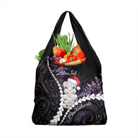 New Zealand Personalised Grocery Bag Meri Kirihimete Kowhaiwhai Mix Paua Shell - Amethys LT7 1-pack One Size Purple - Polynesian Pride