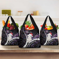 New Zealand Personalised Grocery Bag Meri Kirihimete Kowhaiwhai Mix Paua Shell - Amethys LT7 3-pack One Size Purple - Polynesian Pride