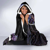 New Zealand Personalised Hooded Blanket Meri Kirihimete Kowhaiwhai Mix Paua Shell - Amethys LT7 - Polynesian Pride