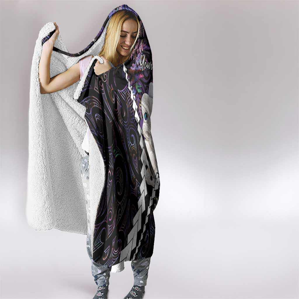 New Zealand Personalised Hooded Blanket Meri Kirihimete Kowhaiwhai Mix Paua Shell - Amethys LT7 - Polynesian Pride