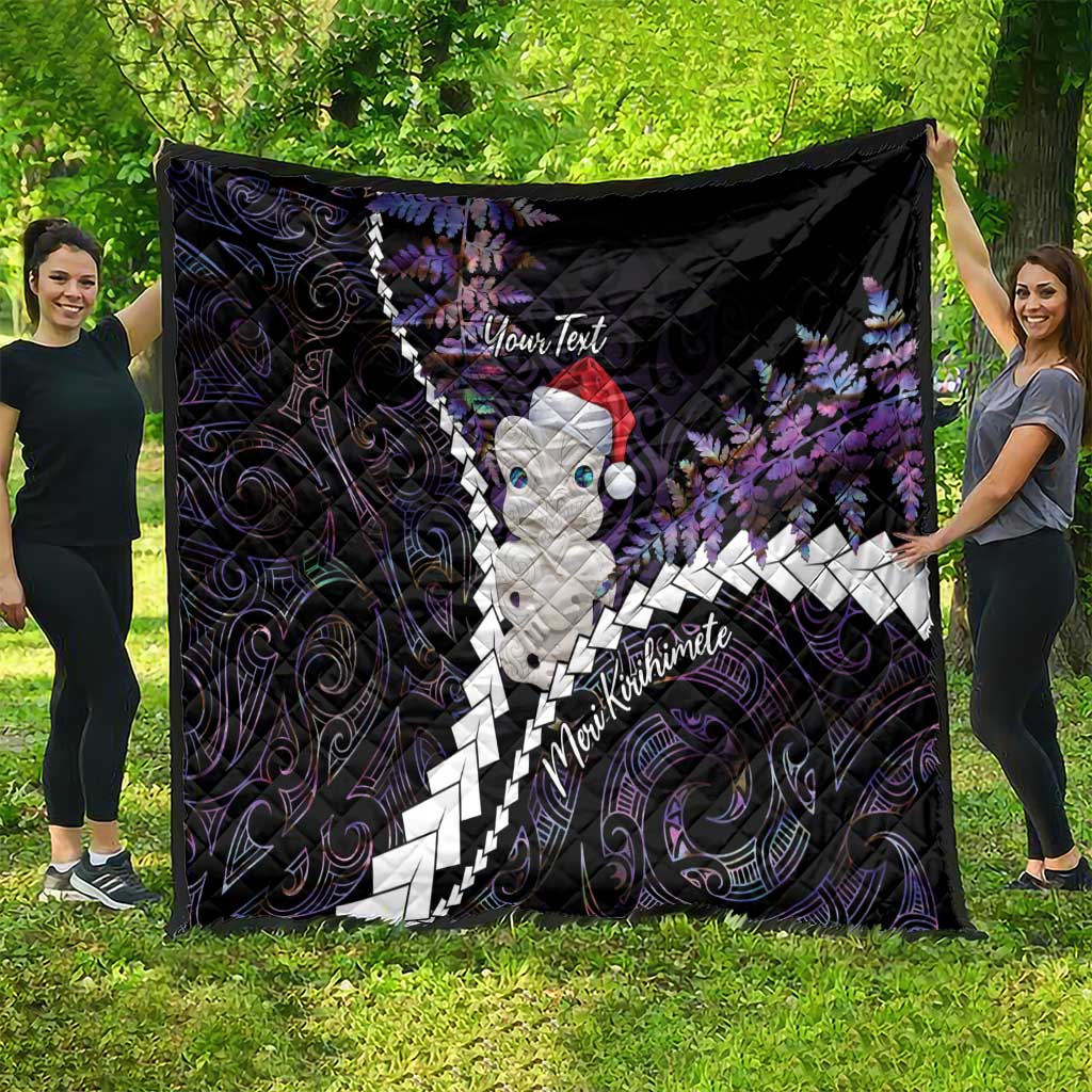 New Zealand Personalised Quilt Meri Kirihimete Kowhaiwhai Mix Paua Shell - Amethys LT7 - Polynesian Pride