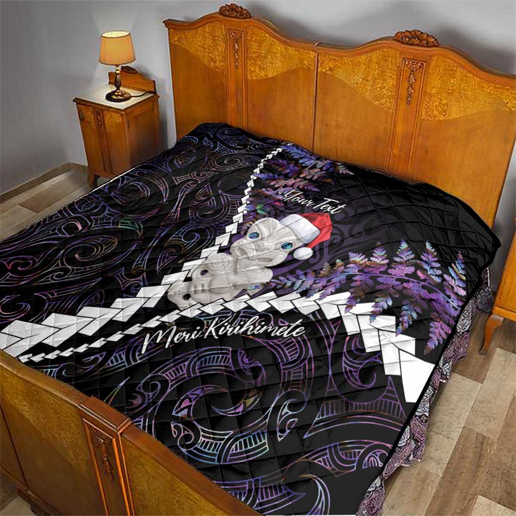 New Zealand Personalised Quilt Meri Kirihimete Kowhaiwhai Mix Paua Shell - Amethys LT7 - Polynesian Pride