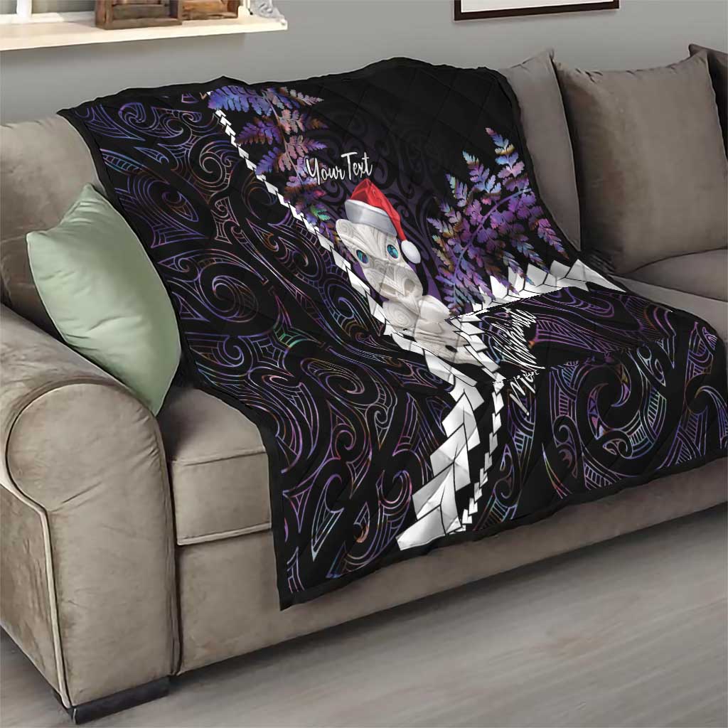 New Zealand Personalised Quilt Meri Kirihimete Kowhaiwhai Mix Paua Shell - Amethys LT7 - Polynesian Pride