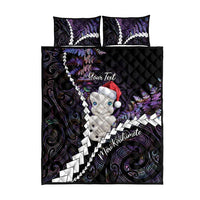 New Zealand Personalised Quilt Bed Set Meri Kirihimete Kowhaiwhai Mix Paua Shell - Amethys LT7 - Polynesian Pride