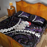New Zealand Personalised Quilt Bed Set Meri Kirihimete Kowhaiwhai Mix Paua Shell - Amethys LT7 - Polynesian Pride