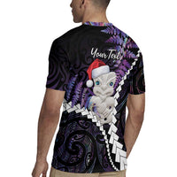 New Zealand Personalised Rugby Jersey Meri Kirihimete Kowhaiwhai Mix Paua Shell - Amethys LT7 - Polynesian Pride