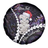 New Zealand Personalised Spare Tire Cover Meri Kirihimete Kowhaiwhai Mix Paua Shell - Amethys LT7 - Polynesian Pride