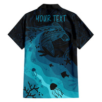 Polynesian Shark Family Matching Summer Maxi Dress and Hawaiian Shirt Under The Waves LT7 - Polynesian Pride
