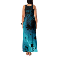 Polynesian Shark Family Matching Tank Maxi Dress and Hawaiian Shirt Under The Waves LT7 - Polynesian Pride